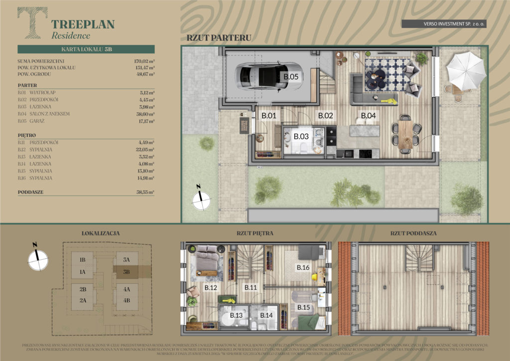 Rzut domu 3B w kolekcji TREEPLAN Residence