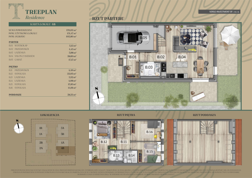 Rzut domu 4B w kolekcji TREEPLAN Residence